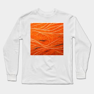 Orange wave Long Sleeve T-Shirt